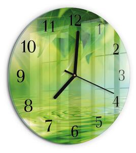 Skleněné nástěnné hodiny Listy zsoc-fi30-00170975