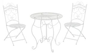 Souprava kovových židlí a stolu G11784335 (SET 2 + 1) Barva Bílá