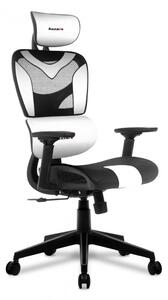 Bílo-černá herní židle COMBAT 8.0 WHITE
