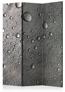 Paraván - Steel surface with water drops [Room Dividers]