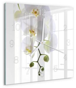 Skleněné hodiny Orchidej zskb-30x30-00082778