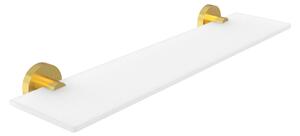 Nimco Unix zlatá police do koupelny skleněná mat 50 cm UNZ 13091B-50-Z