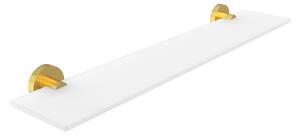 Nimco Unix zlatá police do koupelny skleněná mat 60 cm UNZ 13091B-60-Z