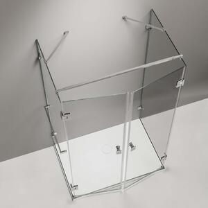Sprchový kout ve tvaru U 8 mm nano sklo EX412 - 120 x 90 x 195 cm