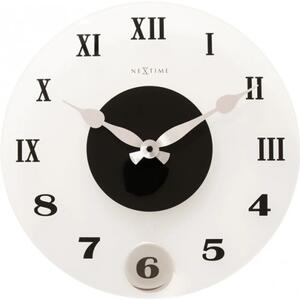 Designové nástěnné kyvadlové hodiny 8635 Nextime Milano Color 35cm