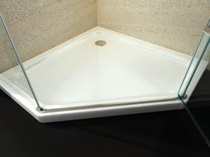 Sprchová vanička Sprchová vanička pětiúhelníková akrylová - 90 x 90 cm včetně odtokové soupravy