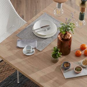 Dubový jídelní stůl Kave Home Argo 180 x 100 cm s přírodní kovovou podnoží