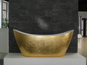 Volně stojící akrylátová vana SIENA - 173 x 73 cm - zlatý povrch