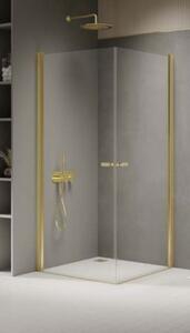 New Trendy New Soleo Light Gold sprchový kout 90x90 cm čtvercový zlatá lesk/průhledné sklo K-1882