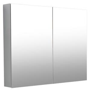 Hliníková zrcadlová skříňka G900 dvoudveřová - vnitřní a vnější zrcadlo - 90 x 70 x 13 cm