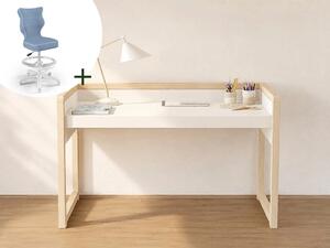 Dětský rostoucí stůl STOLLY se dvěma výškami stolu + ergonomická židle MODRÁ Zvolte rozměr židle: dítě 133 - 159 cm (výška stolu 71 - 82 cm)