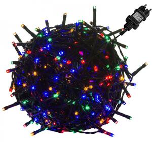 Goleto Vánoční LED osvětlení 20 m | barevné 200 LED | zelený kabel