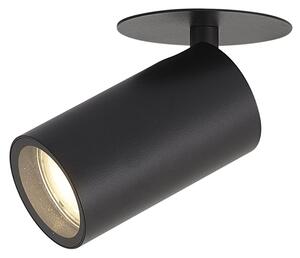 Sada 6 moderních zapuštěných bodových svítidel černá GU10 50mm IP44 - Chels
