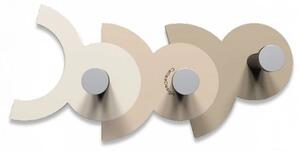 Designový nástěnný věšák 13-014 CalleaDesign DienneA - set 3ks (více barevných verzí) Barva béžová-12 - RAL7044