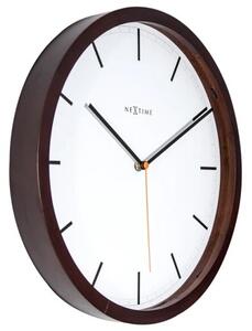 Designové nástěnné hodiny 3156br Nextime Company Wood 35cm