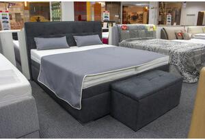 Čalouněná postel Trent 180x200, šedá, včetně matrace