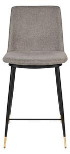 White Label Světle šedá látková barová židle WLL LIONEL 65 cm