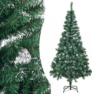 Goleto Umělý vánoční stromek 180 cm zasněžený se šiškami