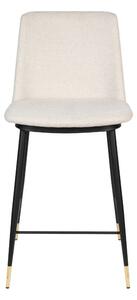 White Label Béžová látková barová židle WLL LIONEL 65 cm