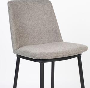 White Label Světle šedá látková barová židle WLL LIONEL 75 cm