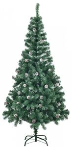 Goleto Umělý vánoční stromek 180 cm zasněžený se šiškami