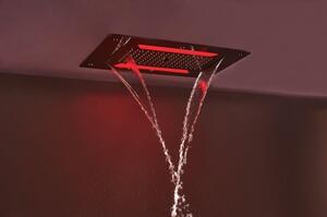 XXL dešťová sprcha nerezová stropní sprcha DPG5030 super plochá černá matná - 70 x 38 cm - stropní instalace