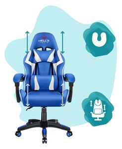 Dětská židle na hraní HC - 1007 modrá s bílými detaily