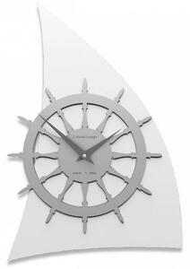 Designové hodiny 10-014 CalleaDesign Sailing 45cm (více barevných verzí) Barva stříbrná-2 - RAL9006