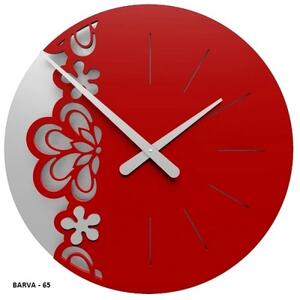 Designové hodiny 56-10-2 CalleaDesign Merletto Big 45cm (více barevných variant) Barva vínová červená-65 - RAL3003