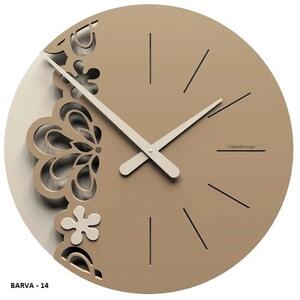 Designové hodiny 56-10-2 CalleaDesign Merletto Big 45cm (více barevných variant) Barva caffe latte-14 - RAL1019