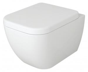 Závěsné WC 101R s pomalu padajícím prkénkem Soft-close, rimless - bílá lesklá
