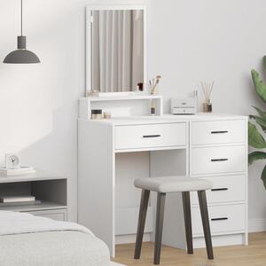 Kosmetický stolek – Masivní dřevo – Prostorné zásuvky – Bílá barva – Elegantní toaletní stolek do ložnice