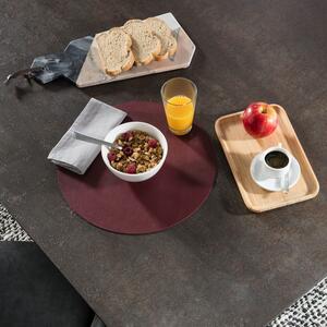 Černý keramický jídelní stůl Kave Home Argo 160 x 90 cm s černou kovovou podnoží