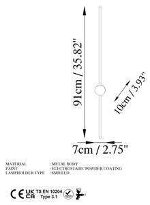 LED Nástěnné svítidlo SWORD LED/13W/230V 3000K matná zlatá