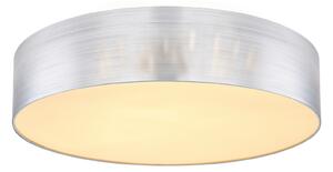 GLOBO Stropní LED moderní přisazené osvětlení SINNI, 40W, teplá bílá-studená bílá, 60cm, kulaté, stříbrné 15365D1