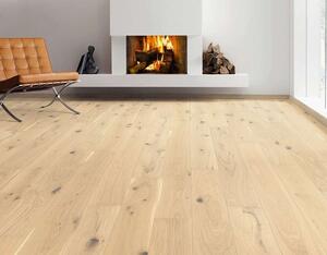 Dřevěná podlaha HARO, dub světle bílý Universal, vzor prkno