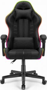 Herní židle HC-1004 LED RGB černá
