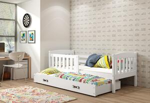 Dětská postel FLORENT P2 + matrace + rošt ZDARMA, 90x200, bílý, bílá