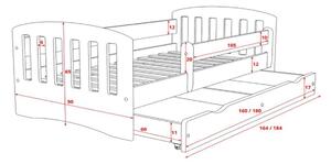 VÝPRODEJ Dětská postel HONZA P1 + úložný prostor + matrace + rošt ZDARMA, 80x160, bílý, bílá