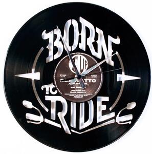 Designové nástěnné hodiny Discoclock 099 Born to ride 30cm