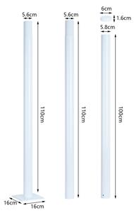 Brilagi-LED Venk. poul. lampa se sloupem 3 m URBANSPARK LED/120W/230V bílá IP65