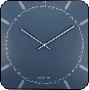 Designové nástěnné hodiny 3172 Nextime Michael Dome Blue 35cm
