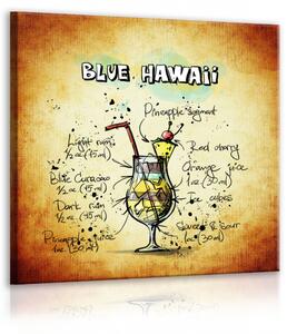Malvis Obraz cedule Blue Hawaii Velikost (šířka x výška): 40x40 cm