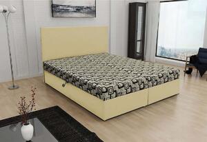 Manželská postel THOMAS včetně matrace, 140x200, Dolaro 8 černý/Siena šedý