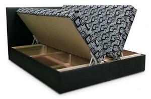 Manželská postel THOMAS včetně matrace, 140x200, Dolaro 8 černý/Siena šedý