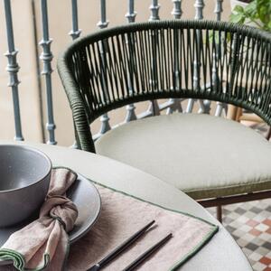 Zelená pletená zahradní židle Kave Home Nadin