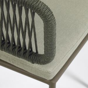 Zelená pletená zahradní židle Kave Home Nadin