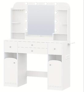 Kosmetický stolek - Toaletní stolek - Nábytek do koupelny/ložnice (pro líčení) - Stolek na šperky - Kosmetický stolek - LED osvětlení