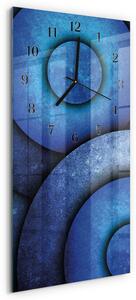 Skleněné hodiny vertikální Umění kruhů zsppc-30x60-00173289