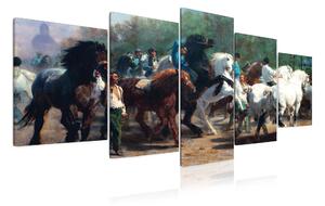 Malvis Obraz - stádo koní Velikost (šířka x výška): 150x75 cm